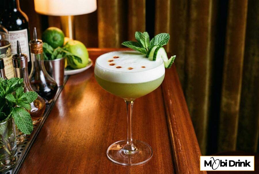 Kremowy Absinthe Sour z puszystą pianką