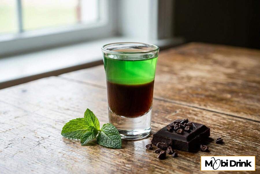 Miętowo-czekoladowy shot inspirowany czekoladkami After Eight