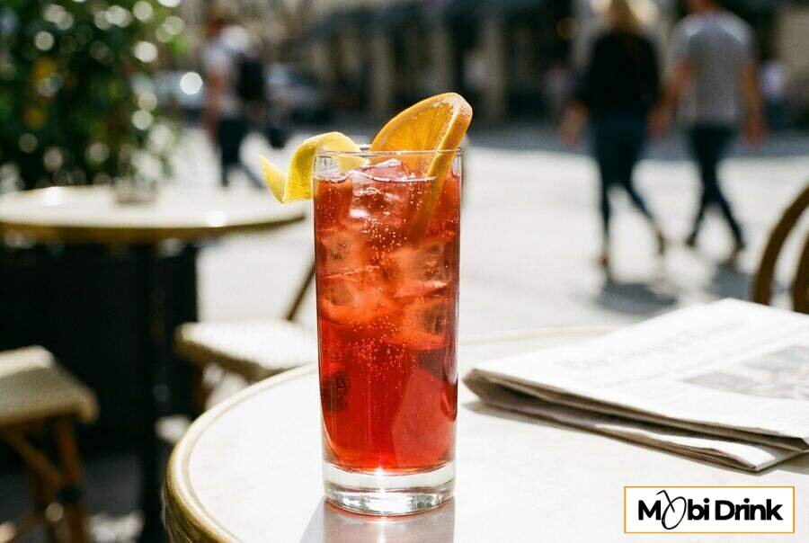 Orzeźwiający drink Americano z wodą gazowaną