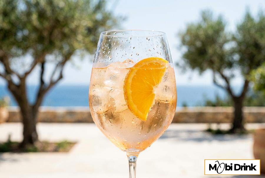 Klasyczny Aperol Spritz z plastrem pomarańczy