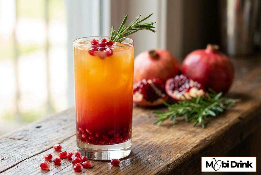 Aperol Spritz z sokiem i pestkami granatu