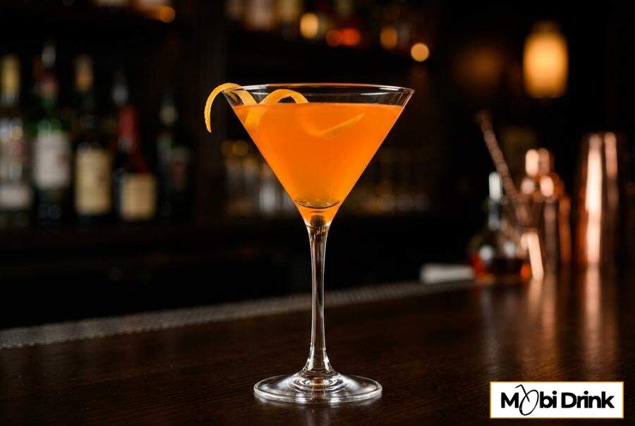Elegancki Aperol Vodka Martini z pomarańczą
