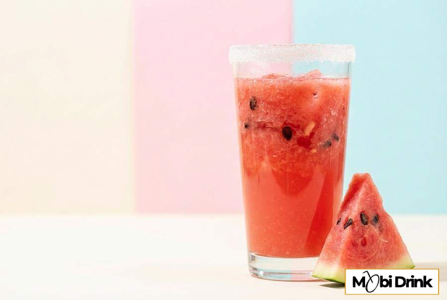 Różowy shot arbuzowy z tequilą i owocem