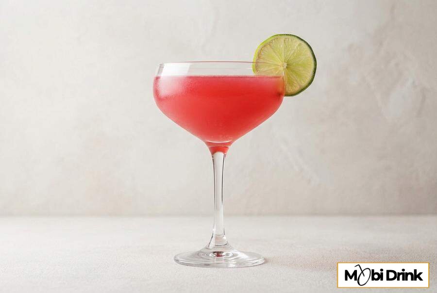 Różowy bacardi cocktail z grenadyną