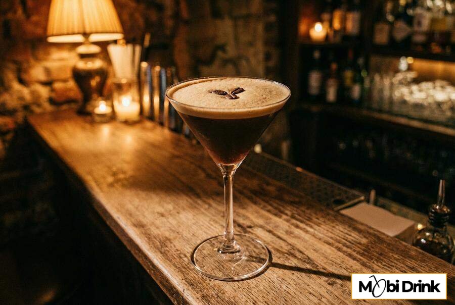 Kremowe Baileys Espresso Martini z ziarnami kawy