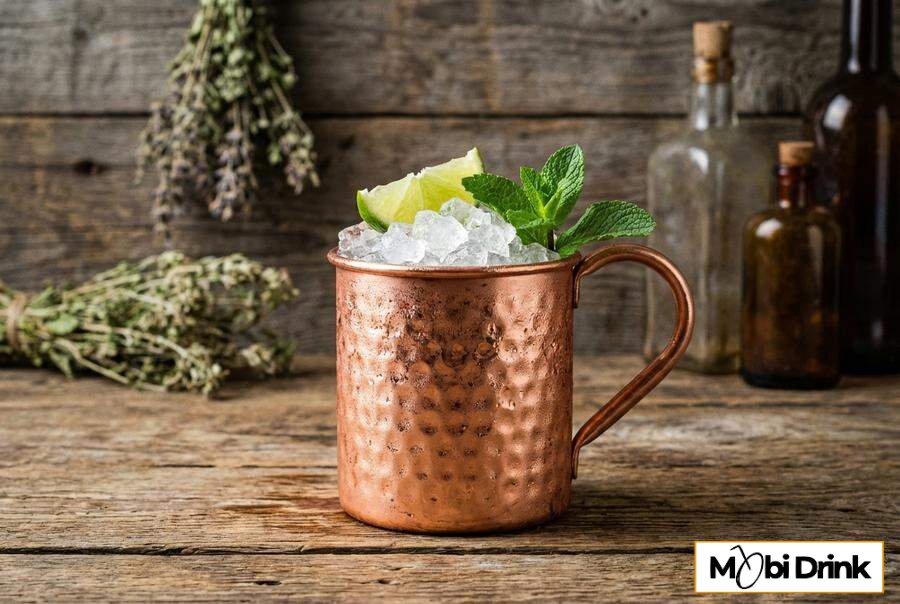 Orzeźwiający Balkan Mule w miedzianym kubku