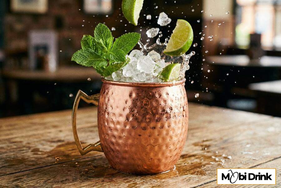 Drink Ballantines Mule w miedzianym kubku