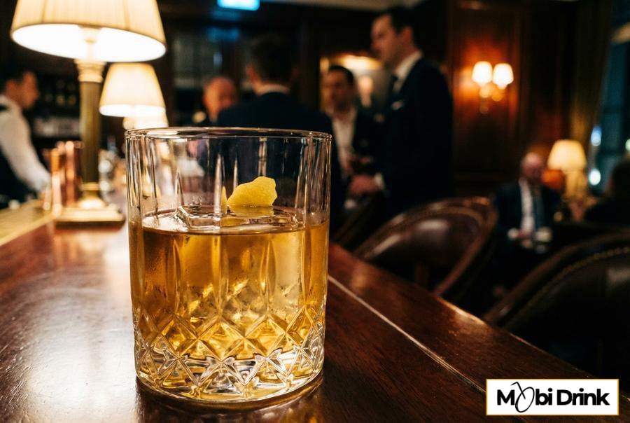 Elegancki drink Banana Bliss na brandy