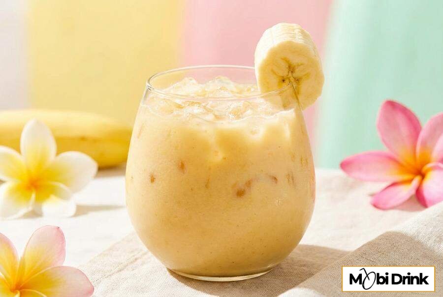 Słodki drink bananowy z orzechówką