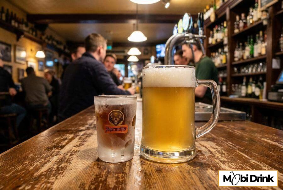 Zestaw piwo i shot Jägermeistera