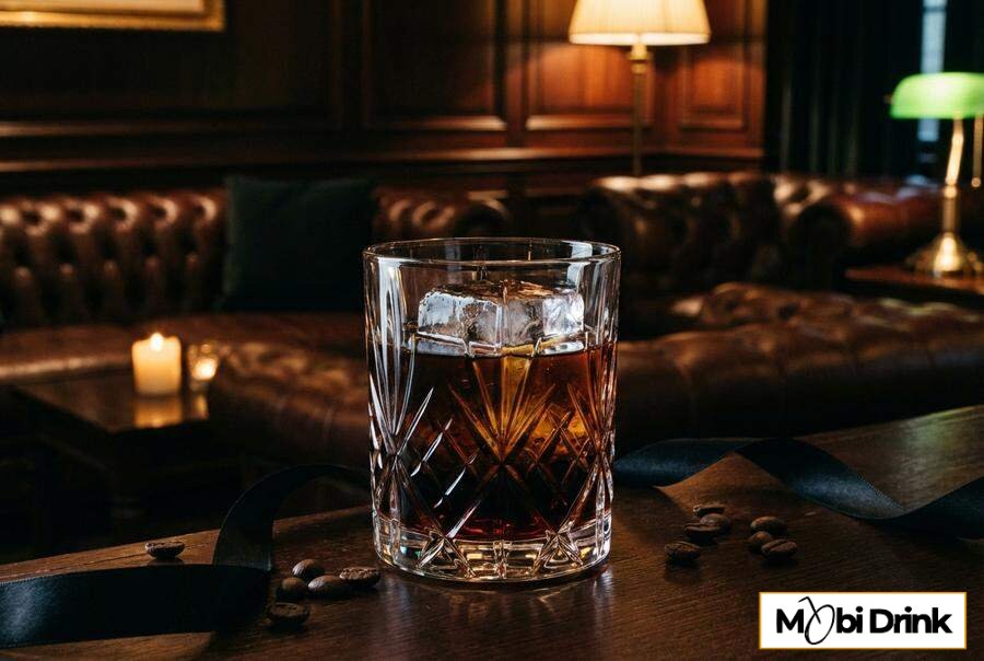 Mocny drink Black Russian z lodem