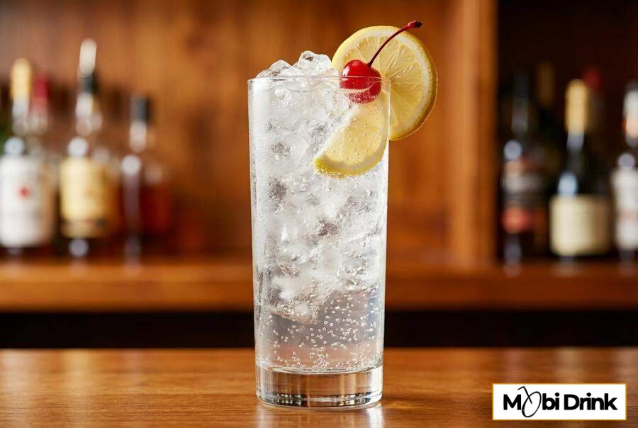 Orzeźwiający Bombay Sapphire Collins w wysokiej szklance