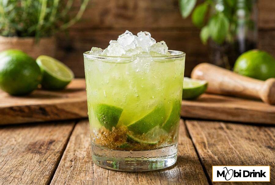 Caipirinha z limonką i kruszonym lodem