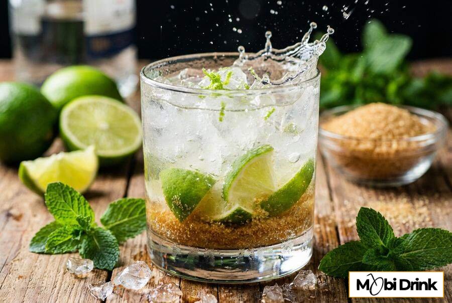 Caipiroska z limonką i kruszonym lodem