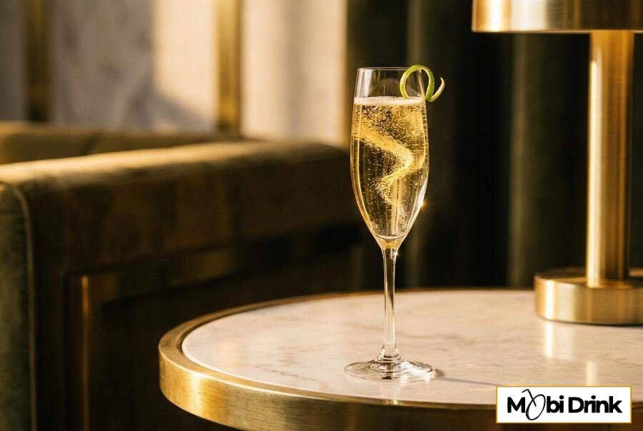 Elegancki Champagne Snowball w kieliszku do szampana