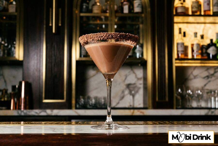 Czekoladowe Martini z Baileys w eleganckim kieliszku