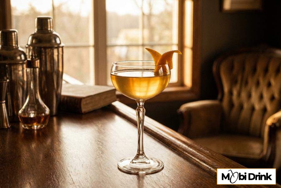 Złocisty drink Chrysanthemum z wermutem