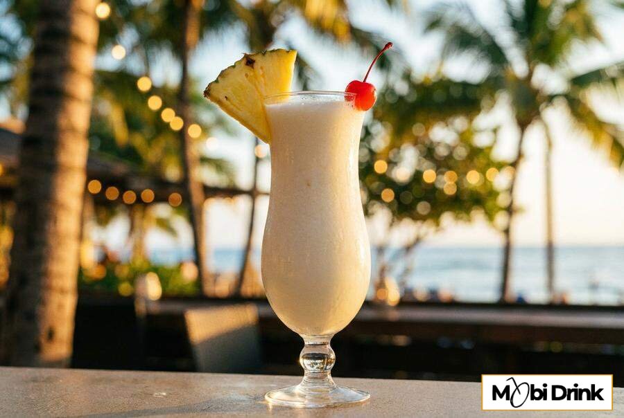 Kremowy drink Coconut Colada z ananasem