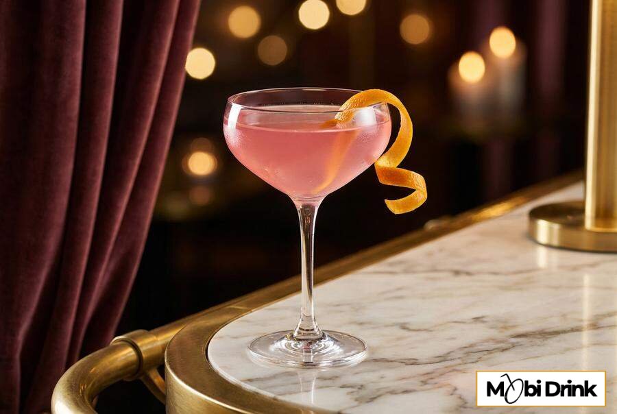 Elegancki Cosmopolitan w kieliszku martini