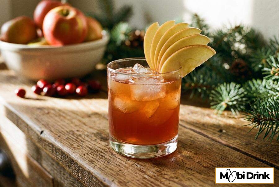 Jesienny drink Cranberry Apple z jabłkiem