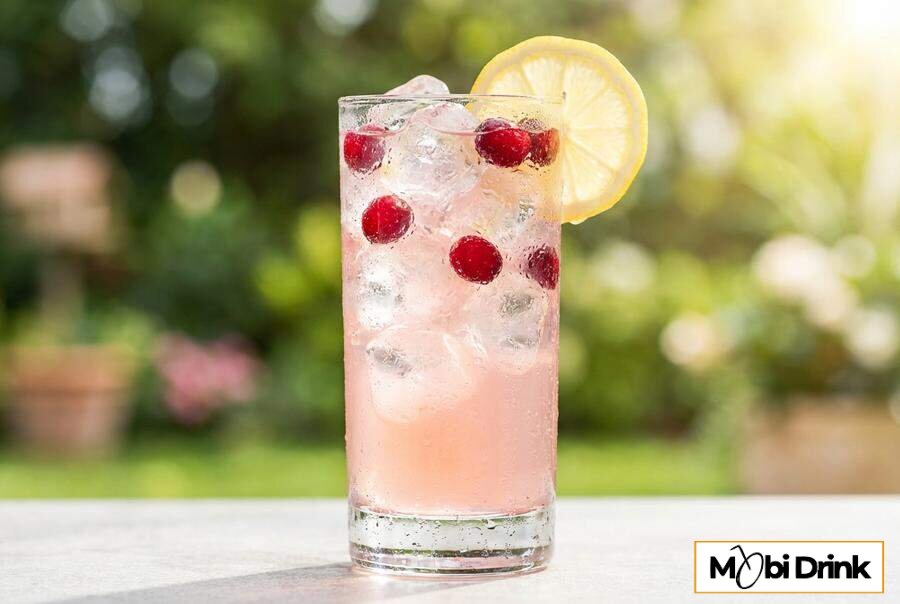 Orzeźwiający drink Cranberry Lemonade z cytryną