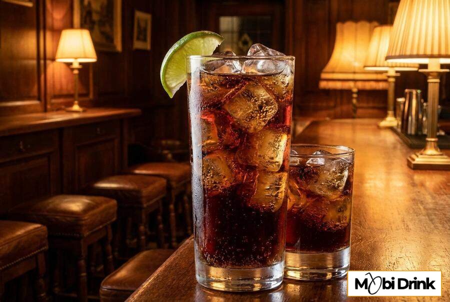 Klasyczny drink cuba libre z limonką