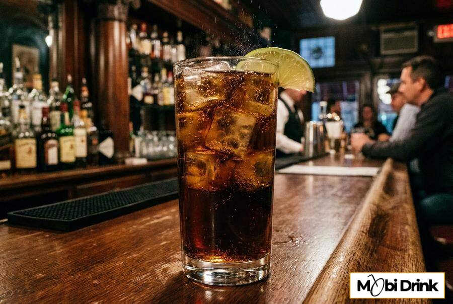 Klasyczny drink Cuba Libre z limonką
