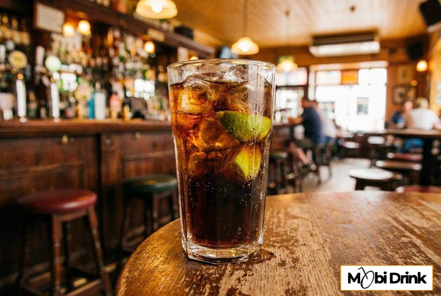 Drink Cuba Libre z limonką i lodem
