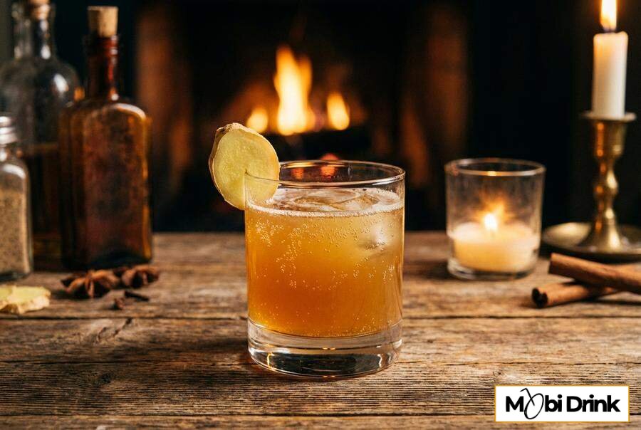 Jesienny drink burbon z cydrem