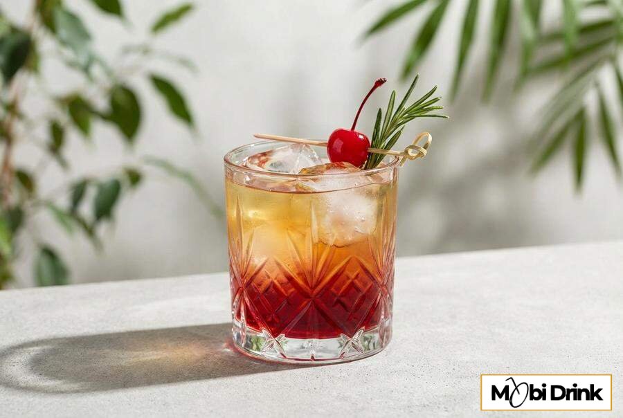 Czerwony drink z cydrem i wódką