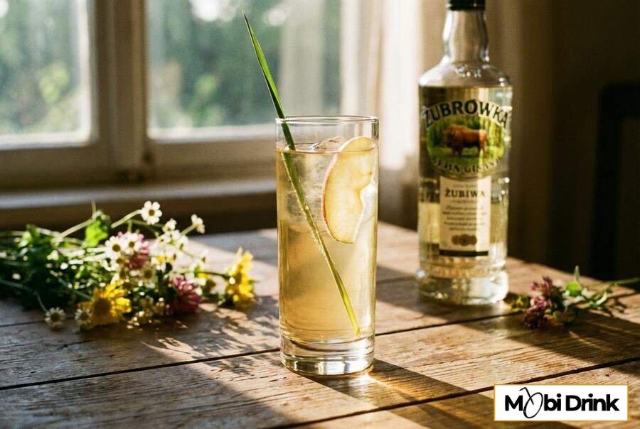Drink żubrówka z cydrem