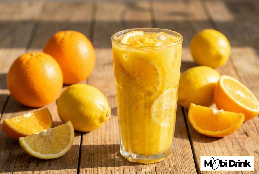 Cytrusowy drink z wódką z całych owoców