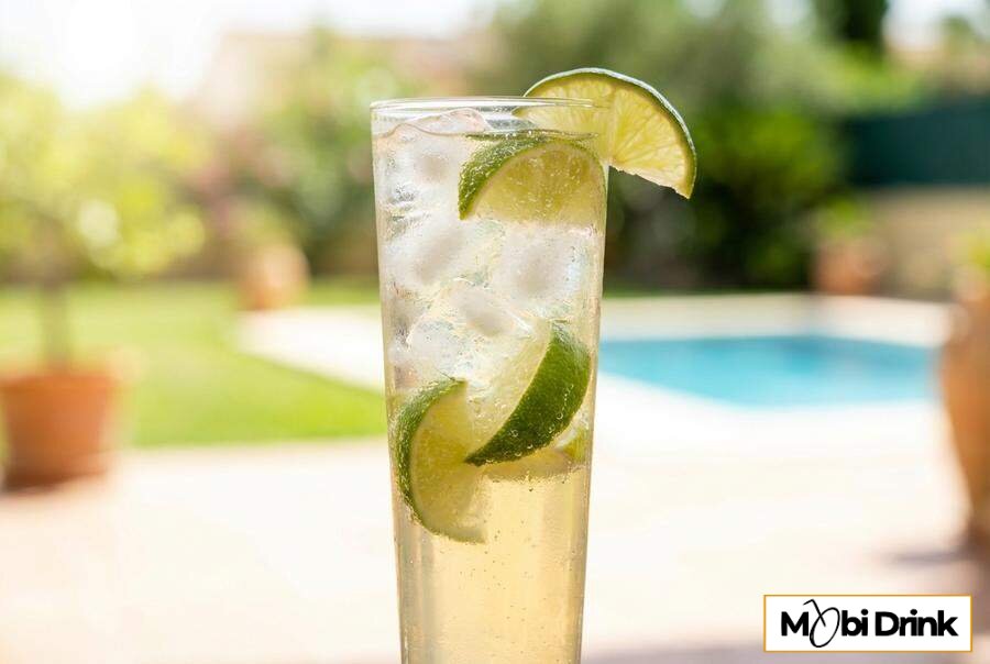 Prosty drink Pigwowy Tonik z limonką