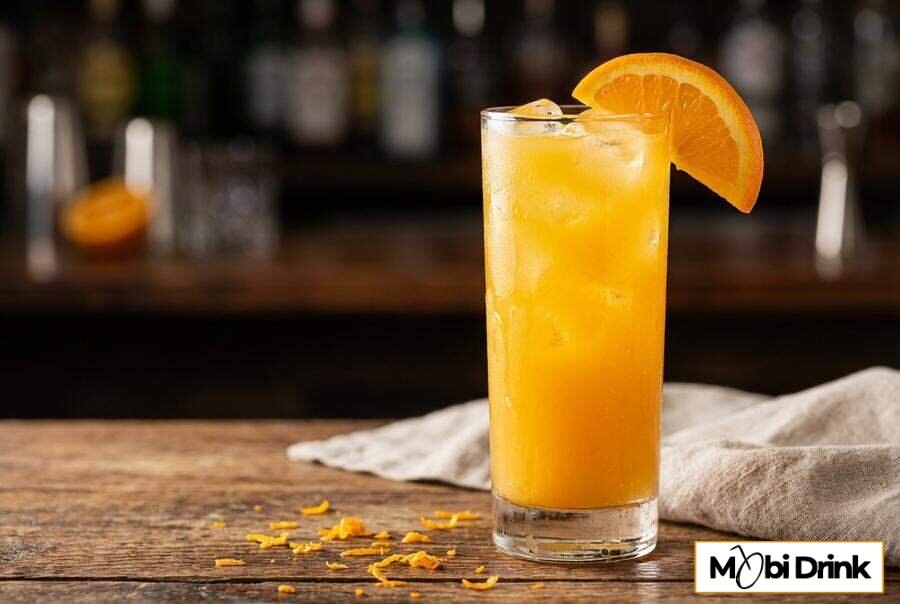 Drink Screwdriver z sokiem pomarańczowym i lodem