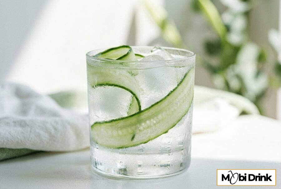Orzeźwiający drink z wódką ogórkiem i Spritem