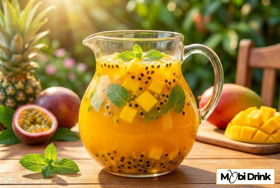 Egzotyczny poncz mango z marakują