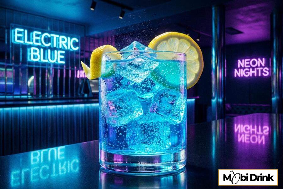 Neonowy drink electric smurf z blue curacao