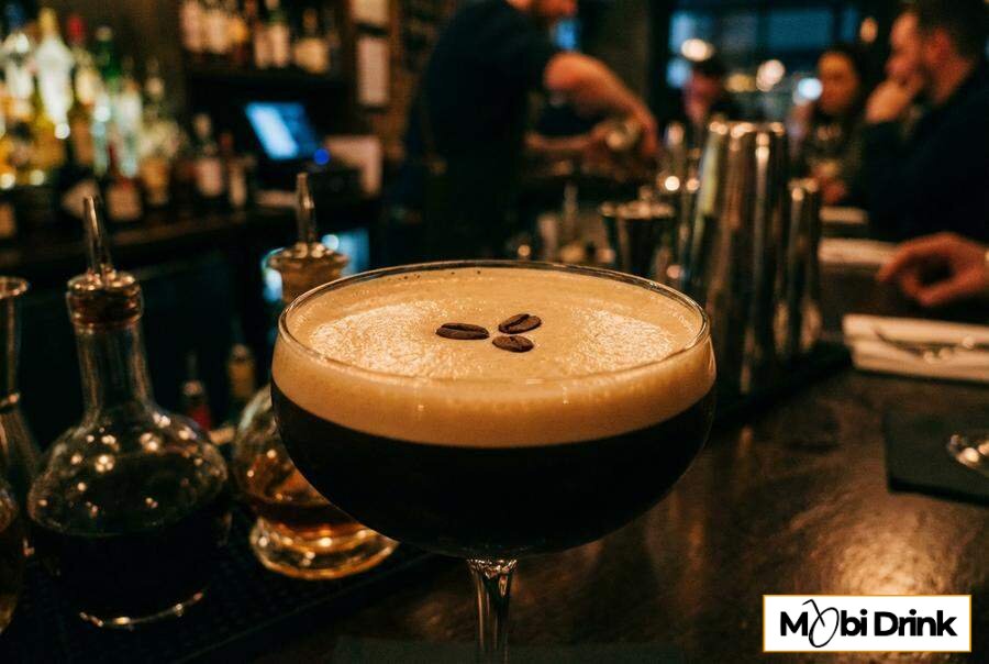 Kawowy drink Espresso Martini z pianką