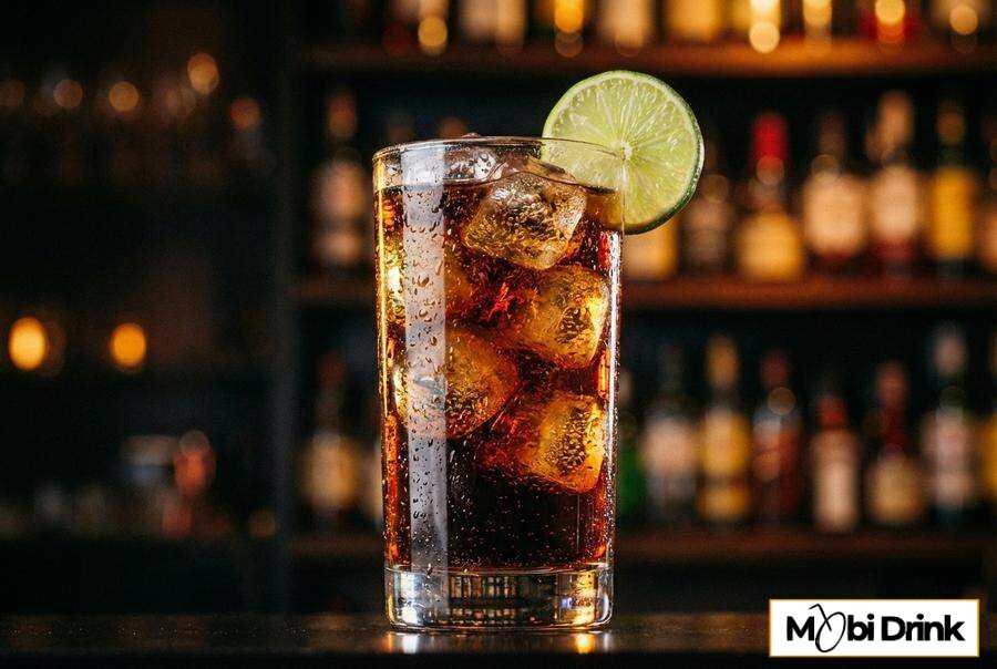 Drink Fizzy Cola z limonką i lodem