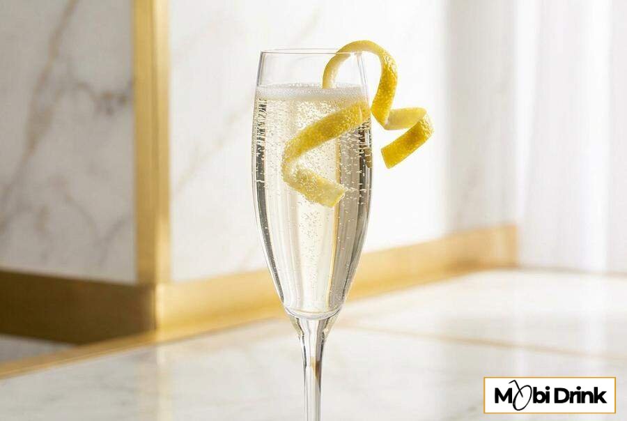 Drink French 75 z szampanem i ginem
