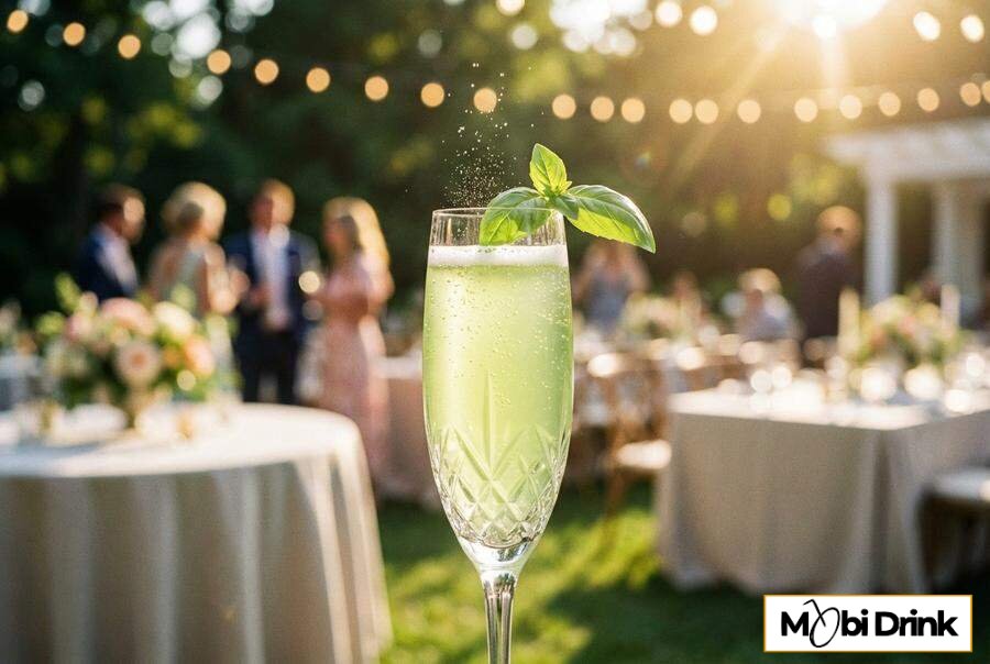Musujący drink Gin Basil z Prosecco