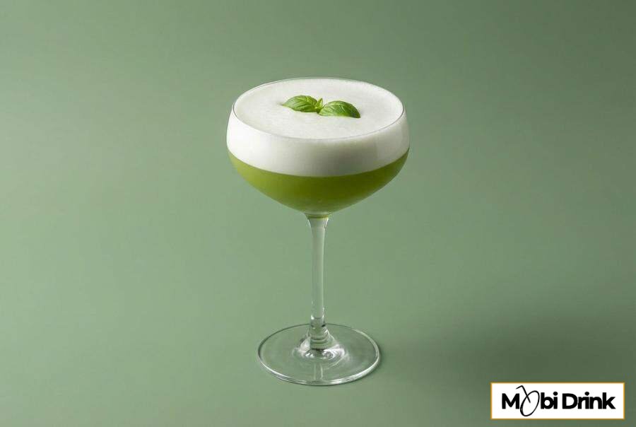 Gin Basil Sour z puszystą pianką