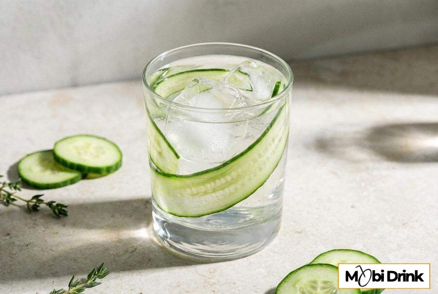 Drink z ginem cydrem i ogórkiem