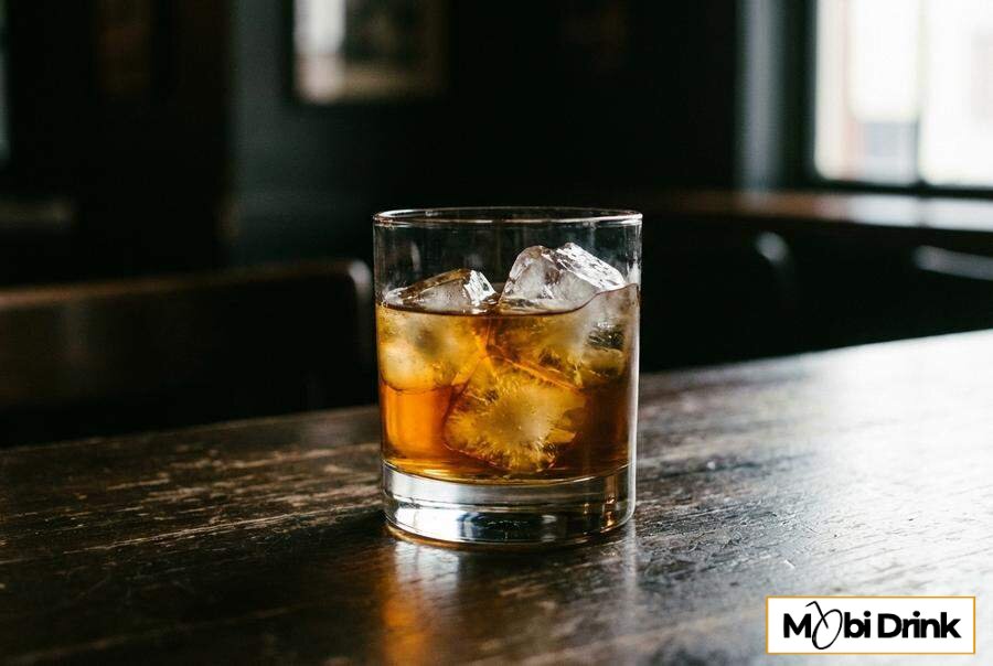 Drink Godfather z whisky i amaretto na lodzie