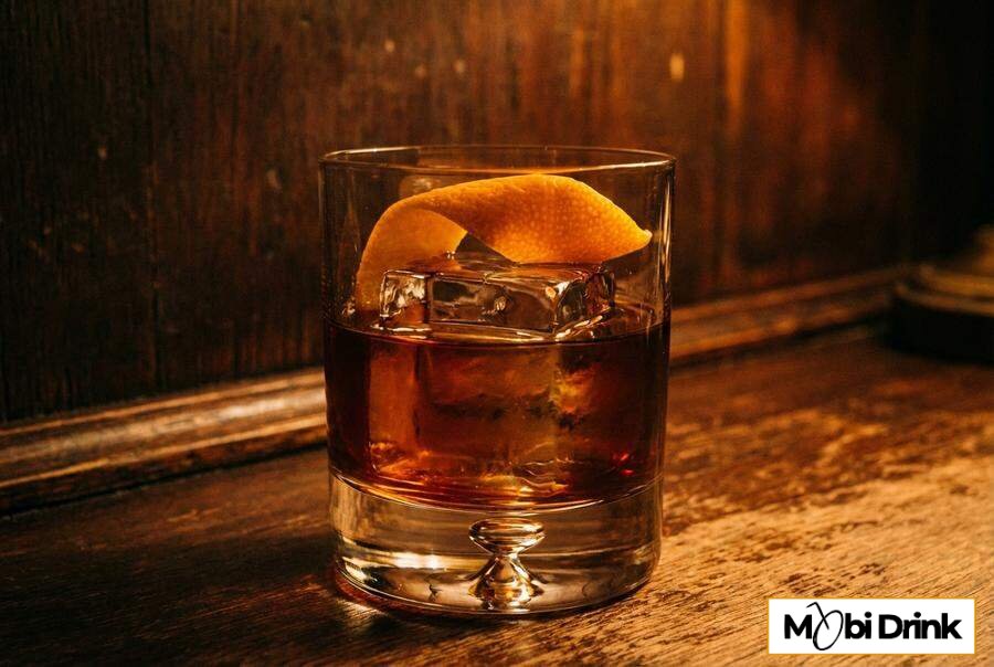 Hennessy Old Fashioned na dużej kostce lodu