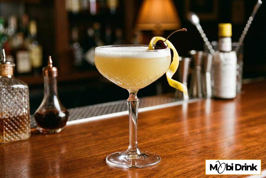 Elegancki koktajl Honey Sour z pianką