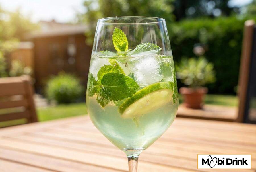 Orzeźwiający Hugo Spritz z miętą i limonką