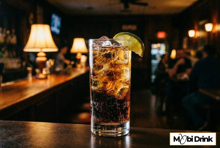 Klasyczny drink Jack and Coke z limonką