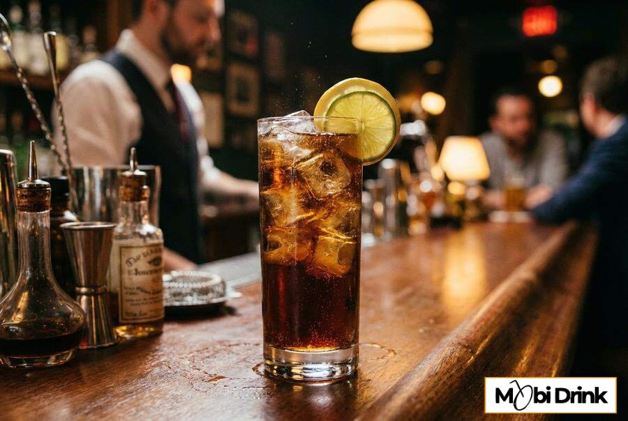 Prosty drink Jäger z colą i lodem