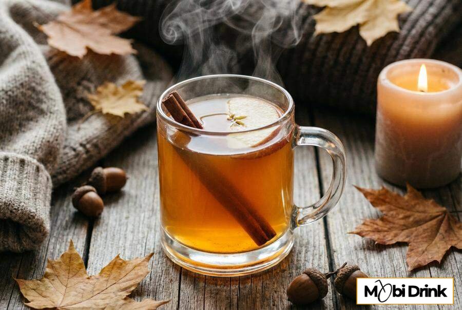 Rozgrzewający drink z cydrem i laską cynamonu